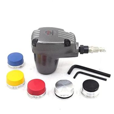 Imagem de Martelo de palma pneumática martelos automáticos de mão automática martelo pneumático morto 1000 tempos com 6 pontas diferentes de dureza cabeças de martelo para reparo de corpo conjunto de incrustação de plástico