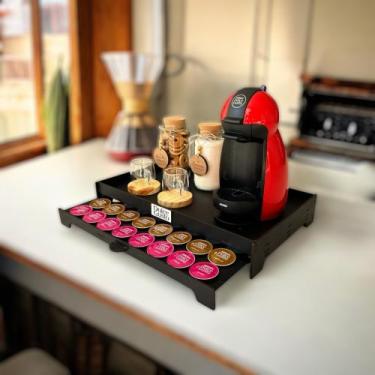 Imagem de Bandeja Porta 40 Cápsulas de Café Dolce Gusto Porta Máquina Xícaras De