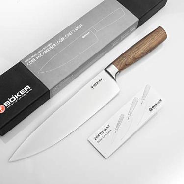 Imagem de Faca De Chef Böker Core Com Cabo Em Madeira De Nogueira
