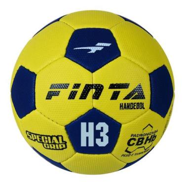 Imagem de Bola de Handebol Masculino H3L PVC Costurada Finta, Amarelo
