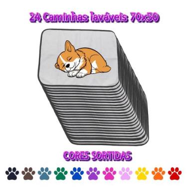 Imagem de 24 Caminhas para Cães e Gatos Dobrável 200 Lavagens 70x50 Cores Sortid