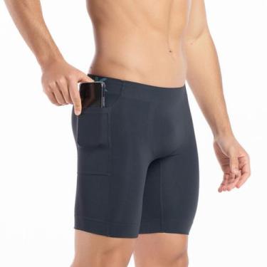Imagem de Kit 3 bermudas térmica masculina com bolso corrida treino academia - K