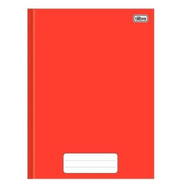 Imagem de Caderno Costurado Tilibra 1/4 Capa Dura Pepper Vermelho 80 Folhas Emba