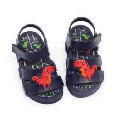 Imagem de Sandália Plugt Play Dino Gamer Marinho 229.021, 19/20