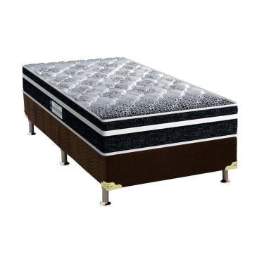 Imagem de  Cama Box Solteiro: Colchão Ortopédico Probel D33/EP Anatômico Advanced Tech1500 Plus + Base CRC Suede Brown(88x188)