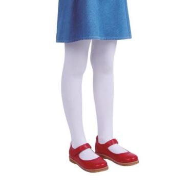 Imagem de Meia Calça Infantil Grossa Fio 80 Lobinha Lupo - Loba, Branco, M