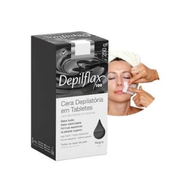 Imagem de Cera Negra para Depilação em Tablete Quente Depilatória Depilflax 250g