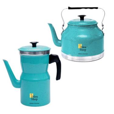 Imagem de Kit Bule Com Chaleira Grande Chá Café Leite Em Alumínio - DA ALUMINIO,