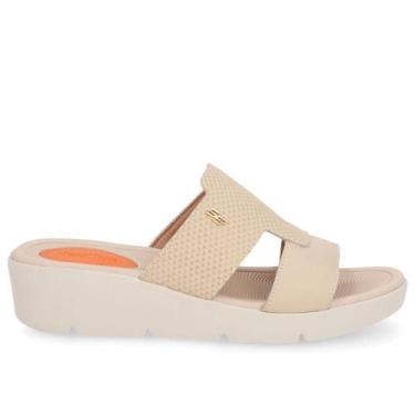 Imagem de Tamanco usaflex couro ref al4301, 36, Creme