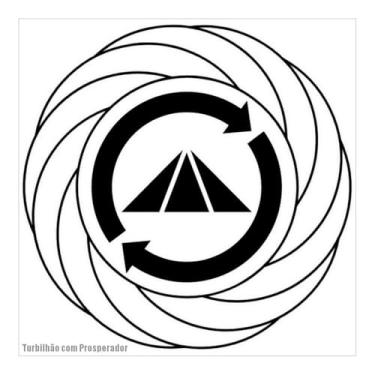 Imagem de Turbilhão com Prosperador Placa Gráfico Radiônica Radiestesia Gráfico Turbilhão Prosperador 16.5x16.5 cm