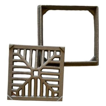 Imagem de Ralo De Ferro Fundido 25x25 C/caixilho Área Externa Cozinha - BASE