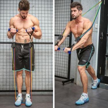 Imagem de Extensor Elástico Peitoral Treino Fit Exercício Musculação - oem, Conf