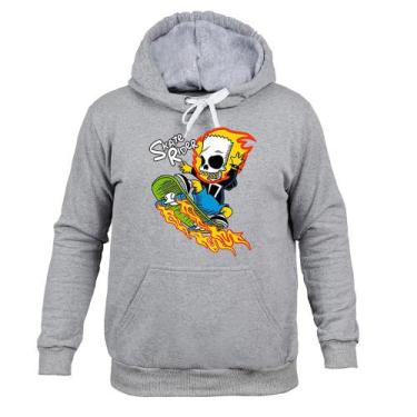 Imagem de Moletom Blusa De Frio Flanelado Skate Rid - Surprass, Cinza, P