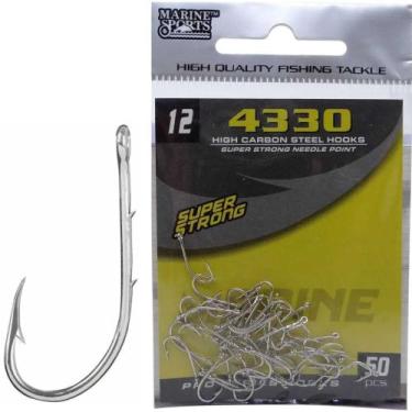Imagem de Anzol Marine Sports 4330 Super Strong 01 Ao 18 Nickel 50 Unidades, 433