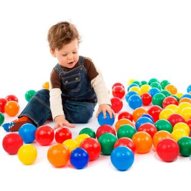 Imagem de 50 Bolinha De Piscina Coloridas Cores Sortida Infantil Não Amassam - R