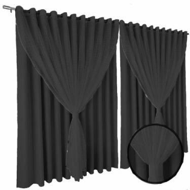 Imagem de cortina blackout quarto corta luz 6,00 x 2,40 Miami branco - Bravin Co