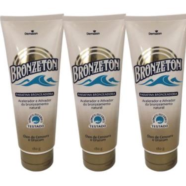Imagem de Acelerador de bronzeamento natural bronzeton 180g demazon kit 04 unid.