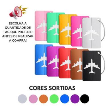 Imagem de Kit Tag De Mala Etiqueta Identificadora Com Cabo Aço - Escolha Seu Kit