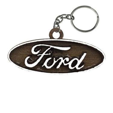 Imagem de Chaveiro 3d Marca Ford com Argola 4cm Mdf Madeira Decorada - ATACADÃO 