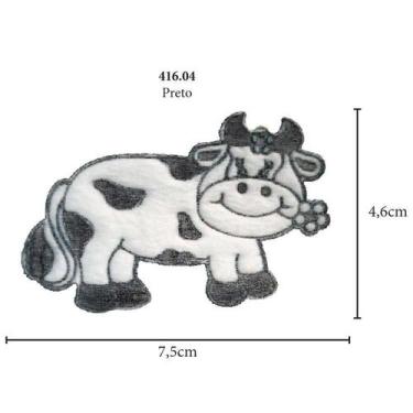 Imagem de Aplicação Vaca Pelúcia - 5 Unid. - Marilda, 416, 04, Preto