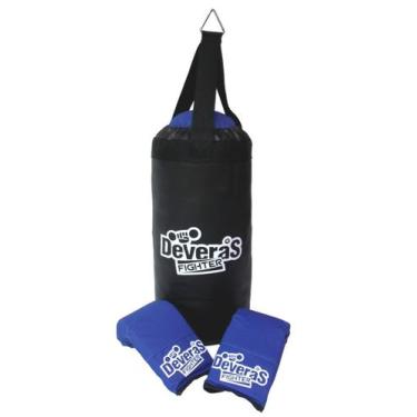 Imagem de Kit de boxe infantil com saco de pancadas e luva bate saco pancada - D