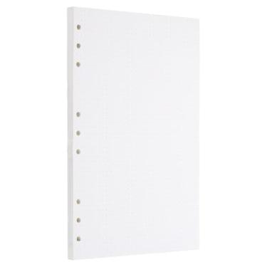 Imagem de PATIKIL B5 Papel quadriculado com 9 anéis para fichário de folhas soltas, inserções de planejador de papel, 80 folhas/160 páginas, forrado