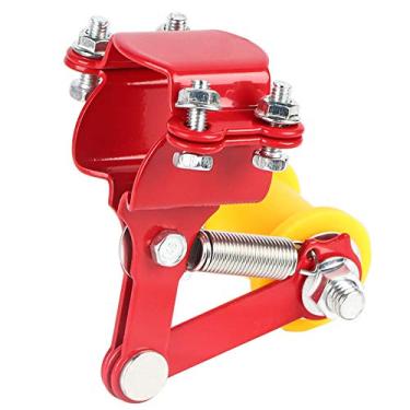 Imagem de Qiilu Ajustador tensor de corrente parafuso no rolo acessórios modificados para motocicleta ferramenta universal (vermelho)