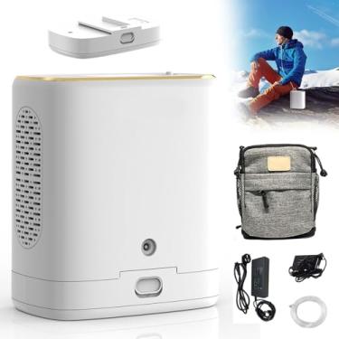 Imagem de PortáTil De MáQuina De Ox, Mini Gerador, Equipamento DoméStico Ox, 3l Gerador,90%-96% Uso En Carro E Viagens,Com Bateria 5000/10000mah, Ac/Dc