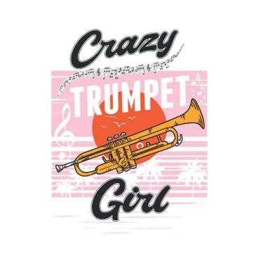 Imagem de Trumpets Notebook: Crazy Trumpet Girl Player Musician / 6x9 Inches / 120 ruled Sites