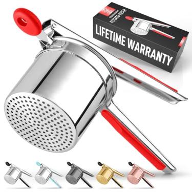 Imagem de Zulay Kitchen Arroz de Batata Grande Premium de 15 Onças, Espremedor de Batatas de Aço Inoxidável Profissional Resistente e Ferramenta de Cozinha de Espremedor, Utensílio de Cozinha para Prensar e Ama