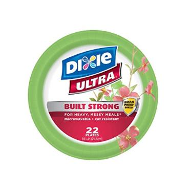 Imagem de Dixie Ultra Pratos de papel descartáveis, 25 cm, 22 unidades (pacote com 4)