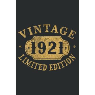 Imagem de 101 Years Old 101St Birthday Anniversary Best Limited 1921 Art Meme: Notebook Journal with 6" x 9", 120 Pages For Lady, Girls And Women. Perfect Possum Blank Lined Notebook Journal Gift Ideas.