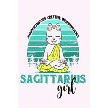Imagem de Sagittarius Girl: Notebook for Zodiac Sign Girls Born Nov, 21 - Dec 21. A Compact 6"x9" Journal with 120 lined pages. Girls Zodiac Gift Fun Cat on Cover.