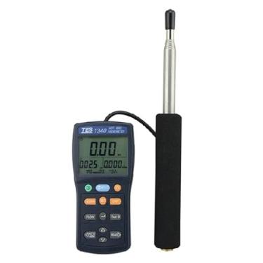Imagem de RaeSung TES-1341 Anemômetro Digital Anemômetro de Ar e Fluxo de Vento Testador Anemômetro de Fio Quente TES1341 Anemômetro de Fio Quente Testador de Velocidade de Ar HVAC