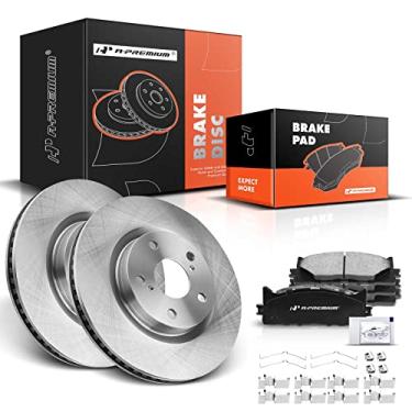 Imagem de A-Premium Rotores de Freio A Disco Ventilados Dianteiros de 11,65"(296 Mm) + Kit de Pastilhas de Cerâmica Compatíveis com Modelos Selecionados Lexus e Toyota - Camry 2007-2017, Avalon 2008-2018, Es350
