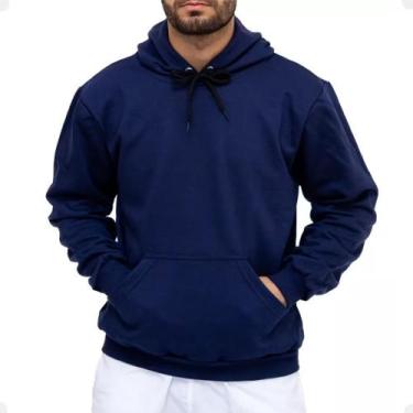 Imagem de Blusa Moletom Com Capuz Flanelado Liso Sem Estampa - Kesdey confeccoes