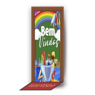 Imagem de Veste Porta, Decoração Escolar, ABC, Capa Porta, Painel de Porta 80x21