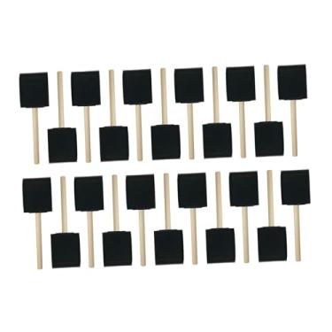 Imagem de rockible Esponjas de pintura infantil, cabo de madeira, reutilizáveis, faça você mesmo, conjunto de pincéis de espuma, para meninos e meninas, vernizes de, 5cm