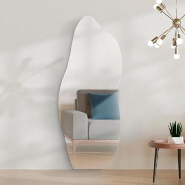 Imagem de Espelho Grande Corpo Inteiro 150cm x 60cm Orgânico Luxo Decoração Quar