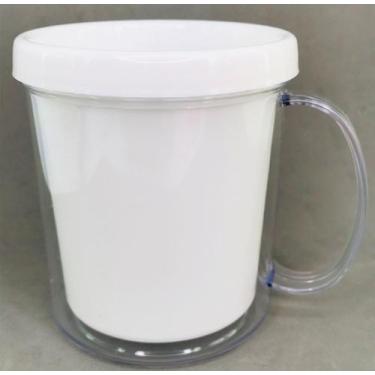 Imagem de Caneca Acrílica Porta Foto 400ml - SM, Branco