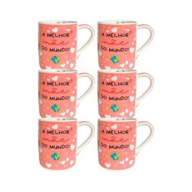 Imagem de Jogo 6 Canecas Porcelana 280 ml Dia Das Mães - AMA