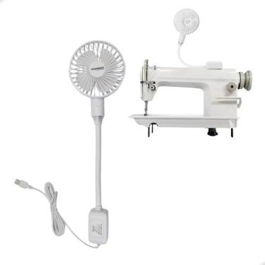 Imagem de Ventilador Para Máquina De Costura 3 Velocidades Lanmax Imã, Branco