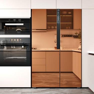 Imagem de Papel de parede dourado metálico descasque e cole papel de contato dourado para armários e gavetas papel de contato de aço inoxidável impermeável autoadesivo para eletrodomésticos, 40 cm x 800 cm