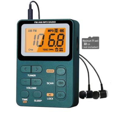 Imagem de Rádio Portátil AM/FM Paeiope - Com Bateria Recarregável