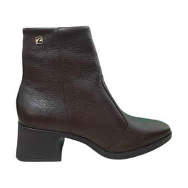 Imagem de bota pegada feminina em couro casual salto 5 cm-Feminino