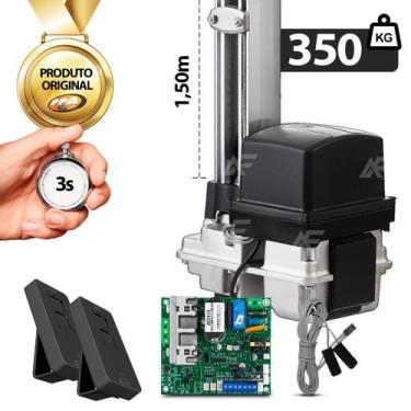 Imagem de Kit Motor Portão Basculante PPA Jetflex 1/4hp Trilho de Aluminio 350Kg