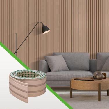 Imagem de Painel Ripado Laminado de EVA Autocolante Decoração Fácil Instalação  