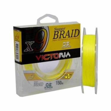 Imagem de Linha de Pesca Multifilamento Victoria 9 fios 150m Amarela 0.48mm 80Lb