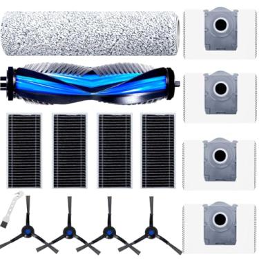 Imagem de Fixbetter Conjunto de acessórios para aspirador de pó Ecovacs Deebot X8 Pro Omni/X8 Omni Robot de substituição, 1 escova de rolo, 1 rolo fuff, 4 filtros, 4 sacos de poeira, 4 escovas laterais peças