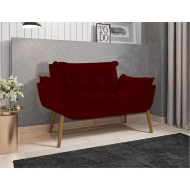 Imagem de Poltrona Decorativa Sofá Namoradeira 2 Lugares Opalla Marsala